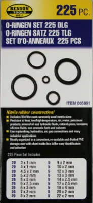 Produktbild von Benson 005891 O-Ring Sortiment 225tlg metrisch in Kassette