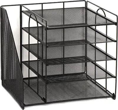 Obrázok produktu pre Organizér na stôl, 5-úrovňový dizajn, výsuvné zásuvky, čierny