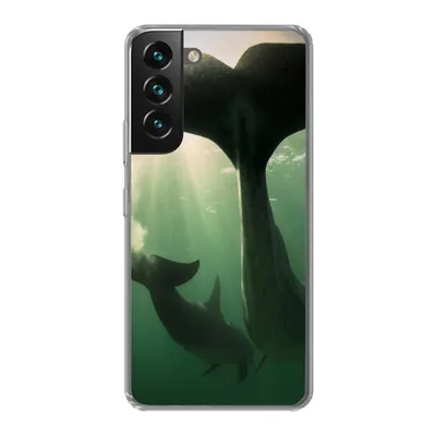 Produktbild von MuchoWow® Handyhülle Schutzhülle Hülle für Samsung Galaxy S22 Delfin - Wasser - Blau Silikon Softcase Handy Hülle - Mobiltelefonhülle