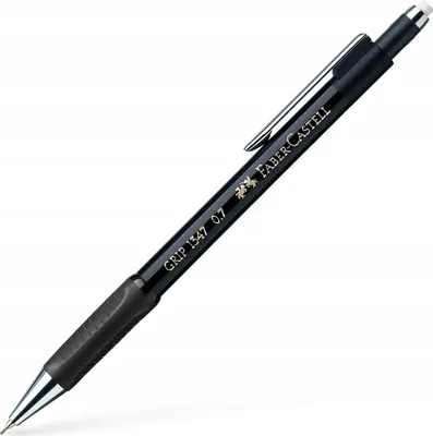 Zdjęcie produktu dla FABER-CASTELL GRIP 1347 Ołówek mechaniczny czarny B 0,7 mm, 1 szt.
