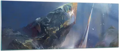 Produktbild von Bilder auf glas - Meer Segelboot - 140x50cm - Glasbilder - Wandbilder - Kunstdruck - zum Aufhängen bereit - Wanddekoration aus Glas - Glas Bilder - Wandbild auf Glas - Einteilig - GAB140x50-3923