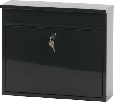 Produktbild von Wandbriefkasten Granadan aus Stahl mit Einwurfsklappe | HxBxT 31,5x36x11cm | Einwurföffnung 32x4cm | Anthrazit