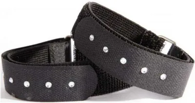Productafbeelding van Set van 4 Elastische Bandagehouders met Strass Diamanten - Zwart