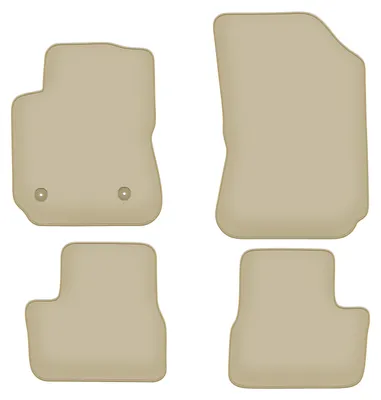 Immagine prodotto di Tappetini in velluto PREMIUM beige compatibili con Citroen C4 Cactus (2014-2018, crossover) – con fissaggi – su misura