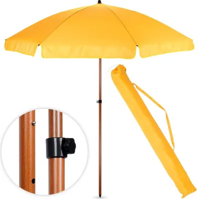 Produktbild von Garten-Sonnenschirm 200 cm, höhenverstellbar, gelb