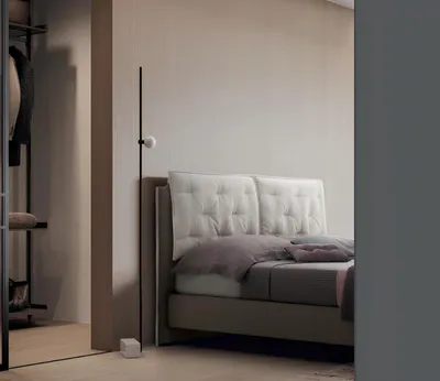 Produktbild von Designer Bett Schlafzimmer Betten Textil Hotel Luxus Polster Sitz Stoff Italien