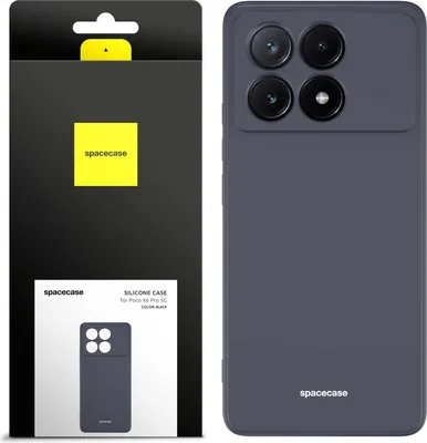 Immagine prodotto di Custodia in silicone SPACECASE Custodia in silicone per Poco X6 Pro 5G Nero