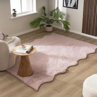 Produktbild von Volero - Hochflor Teppich - Comfy Supreme Wavy Rosa - 200x290 cm - Wohnzimmer, Kinderzimmer, Schlafzimmer, Babyzimmer - Modern, Retro
