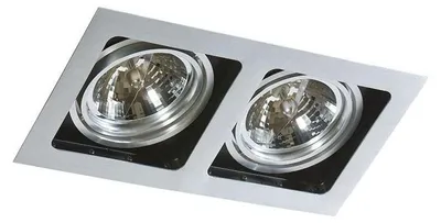 Produktbild von Einbaustrahler Sisto 2, 2-flammig, Aluminium, 35x19x2,5 cm, AR111, max. 50W