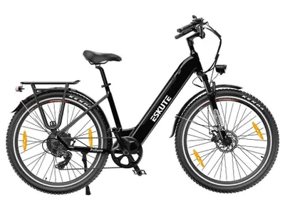 Zdjęcie produktu dla Miejski rower elektryczny Polluno Plus, rower elektryczny 26-calowy rower trekkingowy e-city z akumulatorem litowym 36V, 20Ah, zasięg do 120KM, czujnik momentu obrotowego, 250W