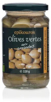Zdjęcie produktu dla Epikouros oliwki zielone z migdałami 320g