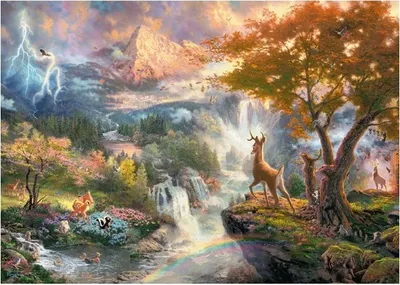 Produktbild von Schmidt Spiele 59486 Thomas Kinkade, Disney, Bambi, 1000 Teile Puzzle