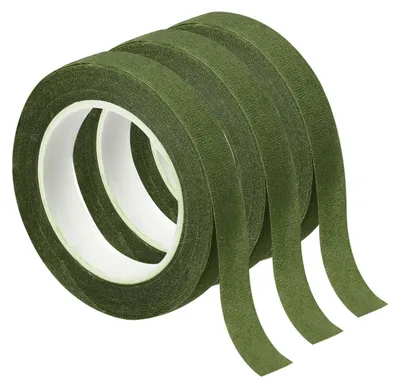 Blumenband 12 mm x 20 m, 3er-Pack, Grasgrün