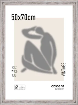 Produktbild von accent by nielsen Holz Bilderrahmen Vintage, 50x70 cm, Weiß