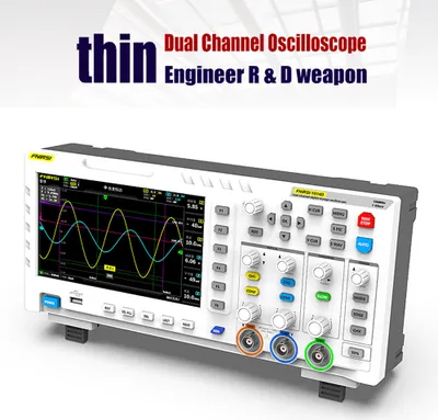 Produktbild von FNIRSI-1014D Tragbares 7-Zoll-TFT-LCD-Display Zwei-in-eins-Zweikanal-Eingangssignalgenerator Desktop-Oszilloskop Erfassungsausgangssignalfunktion 100 MHz * 2 Analogbandbreite 1 GSa/s Abtastrate 1 GB Speicherplatz Multifunktionsoszilloskop