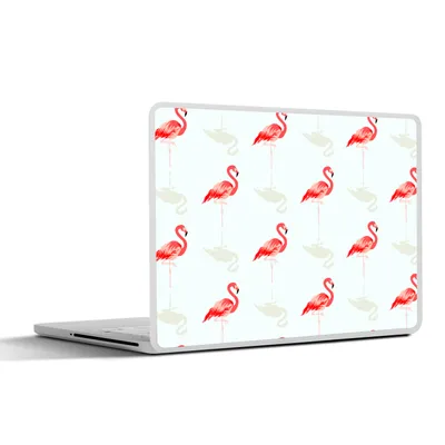 Produktbild von MuchoWow® Laptop Aufkleber Sticker Cover Flamingo - Tiere - Muster 36.5x27.5 cm - Laptop-Sticker