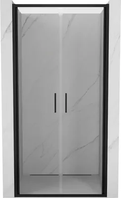 Zdjęcie produktu dla Drzwi Prysznicowe Mexen Exo 80cm Czarne Transparent Uchylne