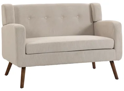 Productafbeelding van 2-zitsbank, 118 cm, kleine bank met corduroy-look, beige