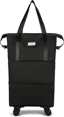 Imagen del producto de CarryQuest® - Bolsa de viaje plegable, poliéster, 80x54x23 cm, color negro