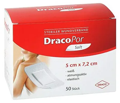 Produktbild von DRACOPOR Wundverband 5x7,2 cm steril 50 St