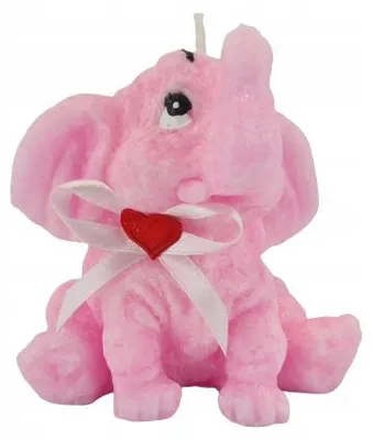 Produktbild von Adpal Elefant Duftkerze Rosa Duftend 9 cm