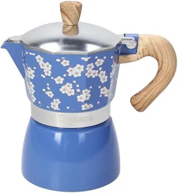 Productafbeelding van Espressomachine voor 3 kopjes, aluminium, blauw