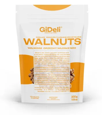 Produktbild von Walnüsse 200g Ungesalzen Naturbelassen Ohne Schale Ganze Kerne Omega-3 GiDeli