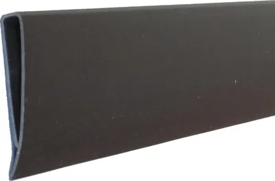 Produktbild von Großes EXCOLO PVC Abdeckprofil 1m lang, 43mm hoch in grau anthrazit  Abschlussleiste Profile für Sichtschutzzaun Sichtschutzmatte PVC Sichtschutzstäbe