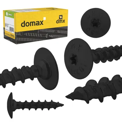 Produktbild von DMX - Tellerkopfschrauben 8x50 - Selbstschneidende Schrauben 50 Stück - Holzschrauben Set - Holzbauschrauben für Pfostenträger CTO