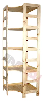 Produktbild von Eckregal 5 Böden 166x63x33 cm aus Massivholz