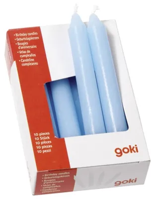 Produktbild von goki Geburtstagskerzen-Set hellblau