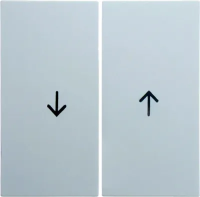 Immagine prodotto di Berker Wippen, simbolo freccia stampato, S.1, bianco polare, lucido, 1 pz.