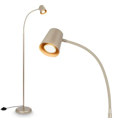 Obrázek produktu pro Stolní lampa Briloner, výklopná, 42,5 x 127,5 cm, patice GU10, max. 9W, kabelový spínač, saténově-metalický povrch – vhodná do kanceláře, obývacího pokoje a ložnice