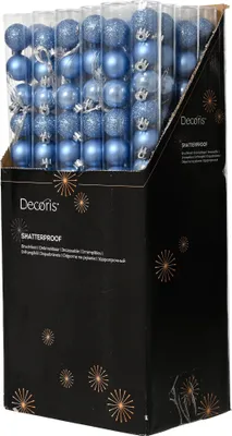 Produktbild von Weihnachtskugeln Kunststoff 3cm 14er Set - Himmelblau