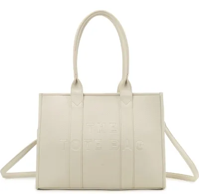 Imagen del producto de Bolso de mano de cuero sintético Giuliano, modelo Aitana, para mujer, color beige