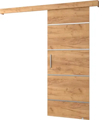 Produktbild von MEBLE KRYSPOL  Schiebetürsystem SALWADOR 4 mit Schienenabdeckung, Einbautüren, 90x204cm, Handwerk Gold