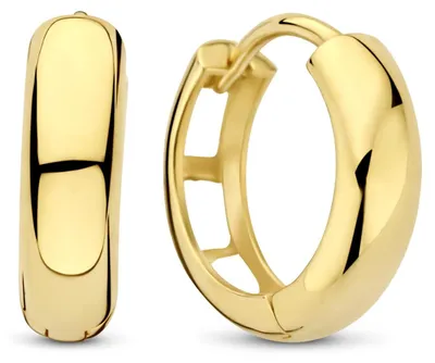 Produktbild von New Bling - 9NBG-0949 - 14K geelgouden oorbellen – 13 mm – glad design