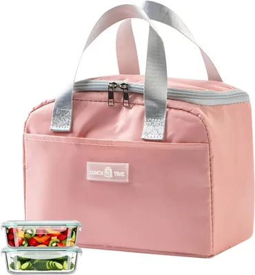 Zdjęcie produktu dla Torba termiczna na lunch, izolowana, o wymiarach 25x19x14 cm, składana, idealna do szkoły i pracy