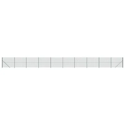 Produktbild von vidaXL Maschendrahtzaun mit Bodenflansch Grün 1,8x25 m