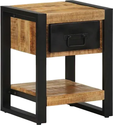 Immagine prodotto di Comodino 35x34x45 cm in Legno Massello Mango Grezzo