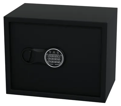 Produktbild von HAGO24 Möbeltresor Zimmersafe Wandtresor Elektronikschloss Geldschrank 27L Stahl Doppelbolzenverriegelung LED-Anzeige PIN-Code Schlüssel