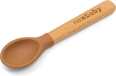 Produktbild von Baby Silikon-Holzlöffel Karamell 14cm