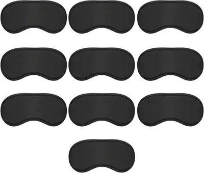 Productafbeelding van Slaapmaskers, 10 stuks, geschikt voor reizen en slapen, zwart