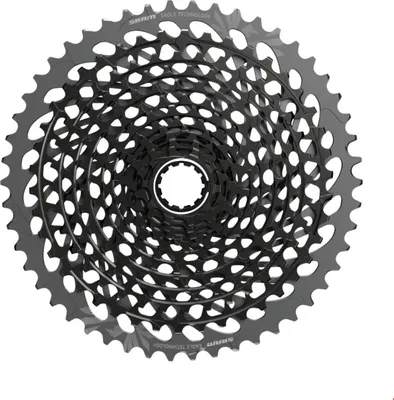 Zdjęcie produktu dla 12-biegowa kaseta SRAM X01 Eagle XG-1295 10-50T w kolorze szarym polarnym, zakres przełożeń 500%, kompatybilna z piastami XD, technologia X-DOME™