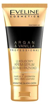 Produktbild von Eveline Cosmetics Argan&Vanilla – feuchtigkeitsspendende, beruhigende Handcreme