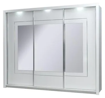 Immagine prodotto di Armadio PANAREA 3 porte scorrevoli con specchi LED 208x213x67 bianco lucido