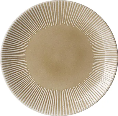 Image de Assiette plate Banda beige 27cm