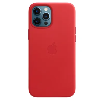 Produktbild von Apple iPhone 12Pro Max Leder Case Schutzhülle MagSafe Back Cover MHKJ3ZM/A rot