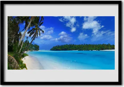 Produktbild von Bild 100x70 MDF-Rahmen Wandkunst Palm Beach Sea