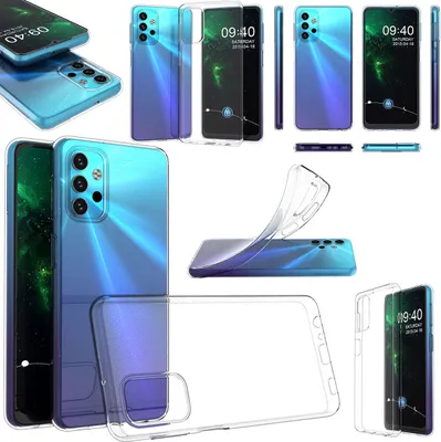 A collage of images showing a transparent phone case and a smartphone.